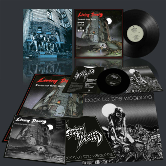 LIVING DEATH Protected from Reality/ Back to the Weapons LP+7" BLACK  , PRE-ORDER [VINYL 12"]